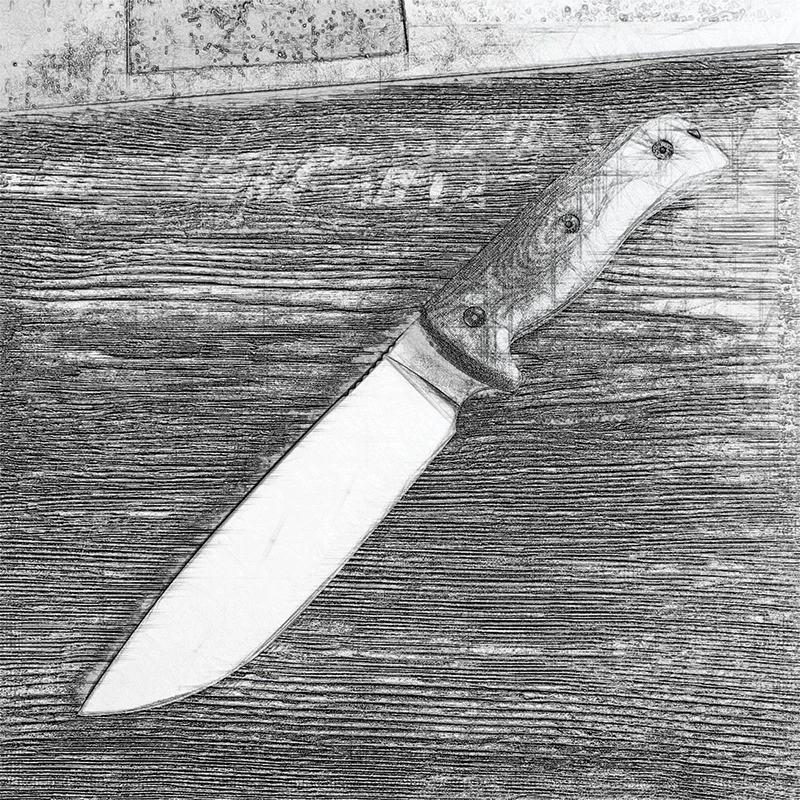 百浓PSRK ESEE6粗用工具80CRMOTI高碳钢 高硬度高韧性户外家用