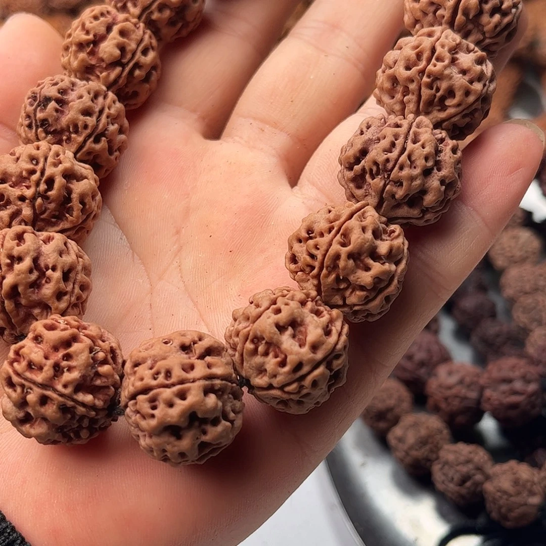 鱼***亮金刚菩提手串22鬼脸头货