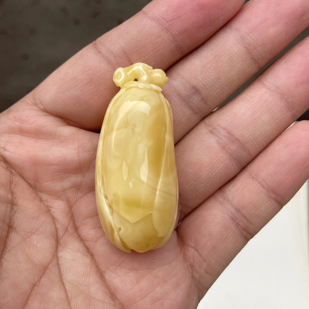 情人节蜜蜡吊坠挂件11.6g50.2/22.3/17.7㎜