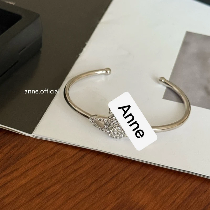 铜合金手镯 【S207】超闪镶嵌锆手镯开口可调节精致百搭手环