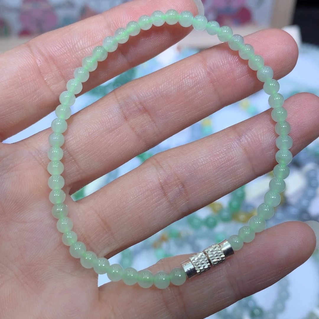 翡翠未镶嵌手链天然