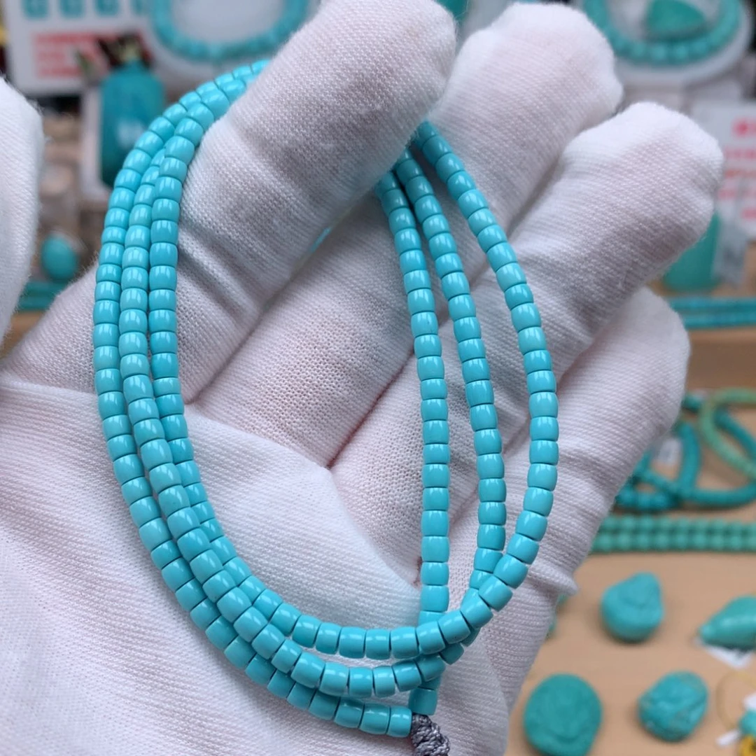 绿松石未镶嵌珠宝奇石3.5mm