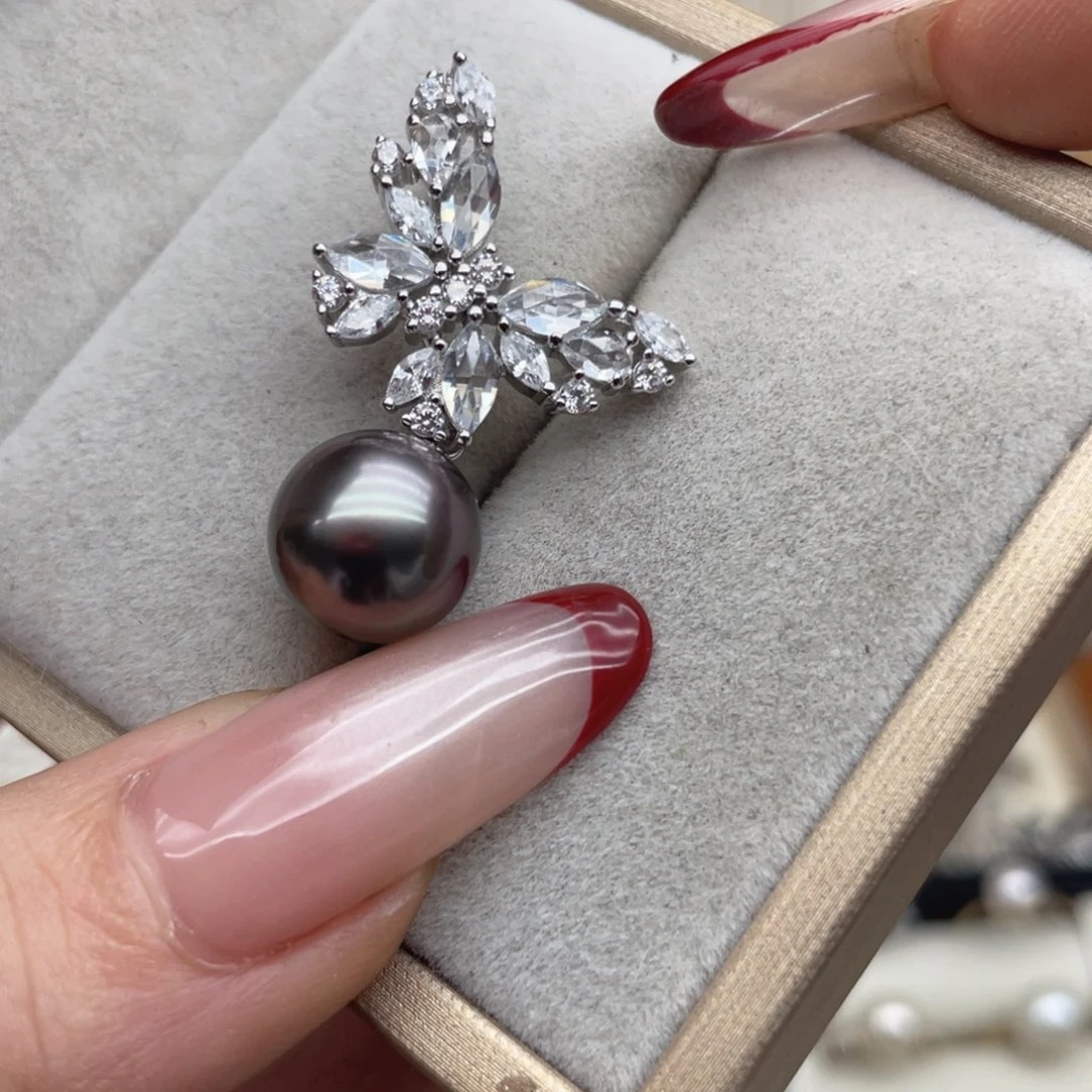 银S925镶嵌颈饰海水珍珠X125