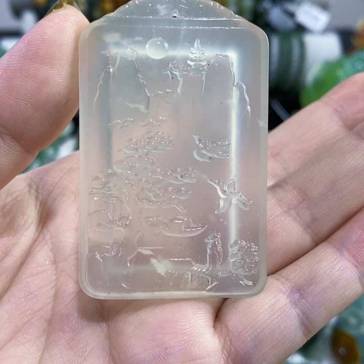 未镶嵌岫玉挂件吊坠