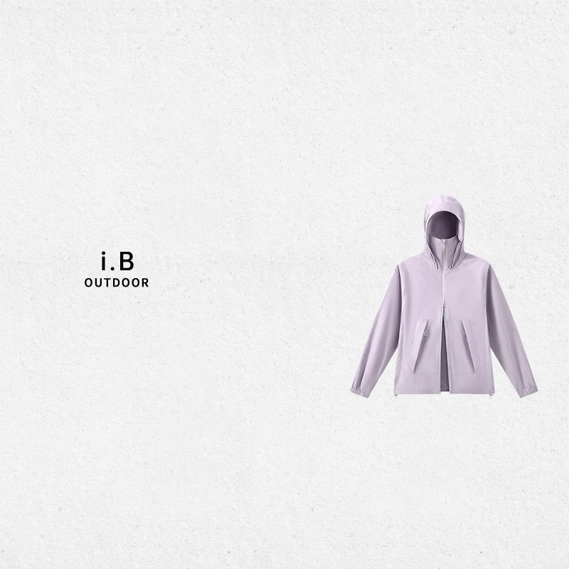 i.B 山系经典款连帽防晒衣3M黑胶帽檐可拆卸冰感轻薄透气9617