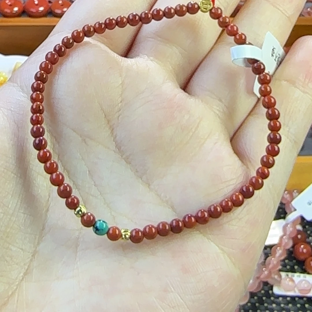 未镶嵌南红玛瑙珠宝半成品diy单圈