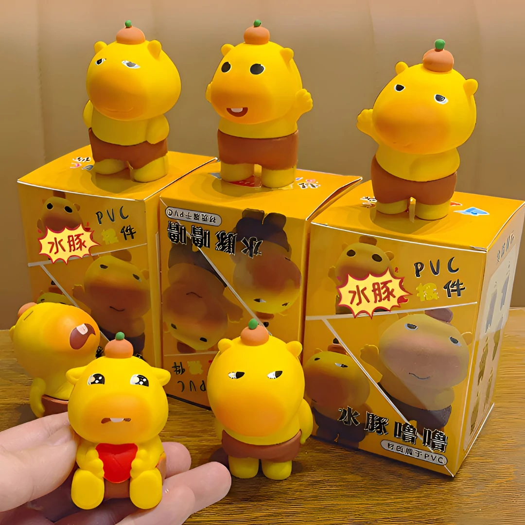 萌宠水豚噜小噜玩偶超萌可爱网红玩具表情包解压公仔书包挂件手办