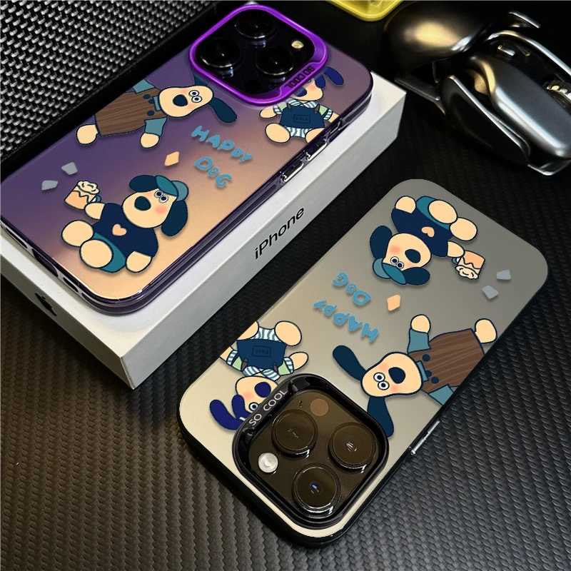 小狗适用苹果16promax手机壳iPhone15创意14保护套17新款防摔卡通