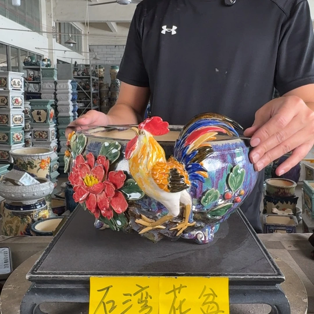 一风堂石湾花盆。内口23*11