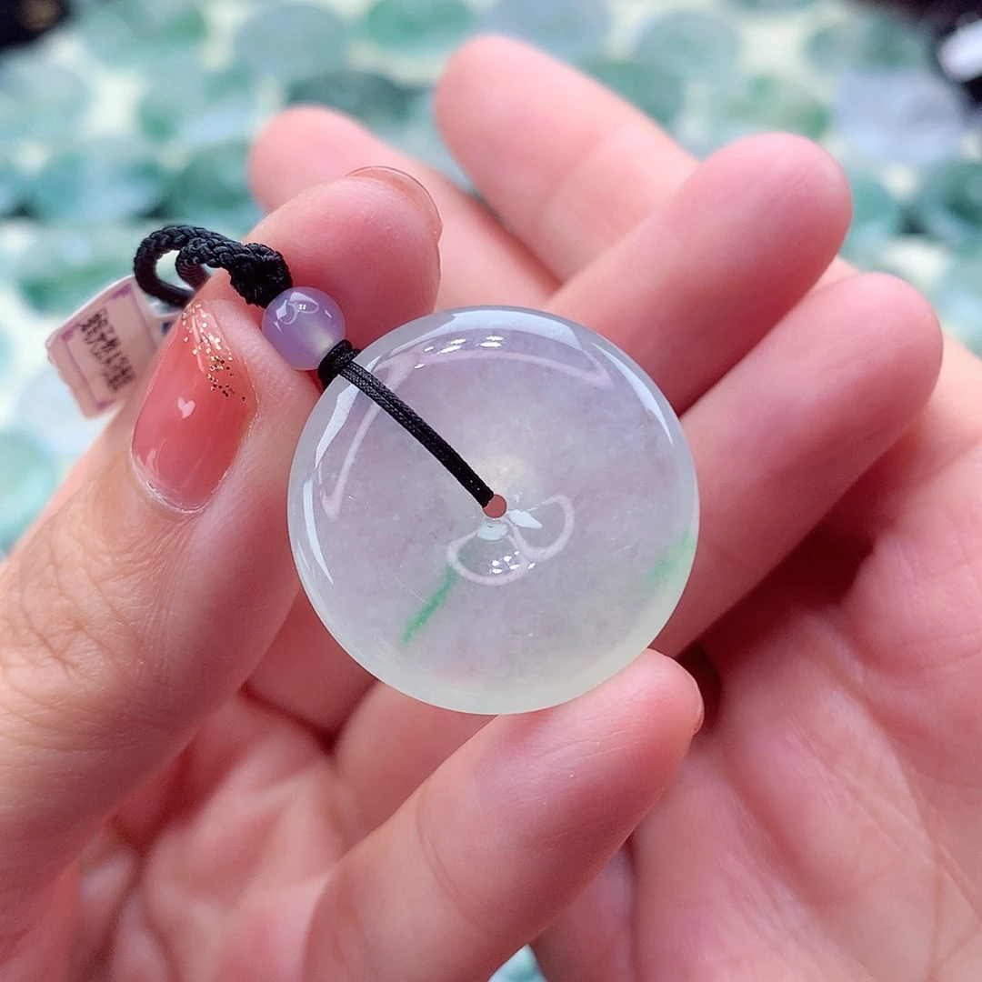 翡翠未镶嵌颈饰编号22-尺寸25/5.8