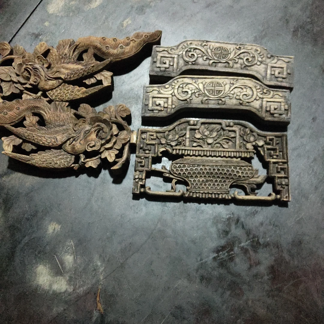 老物件老木雕老花板