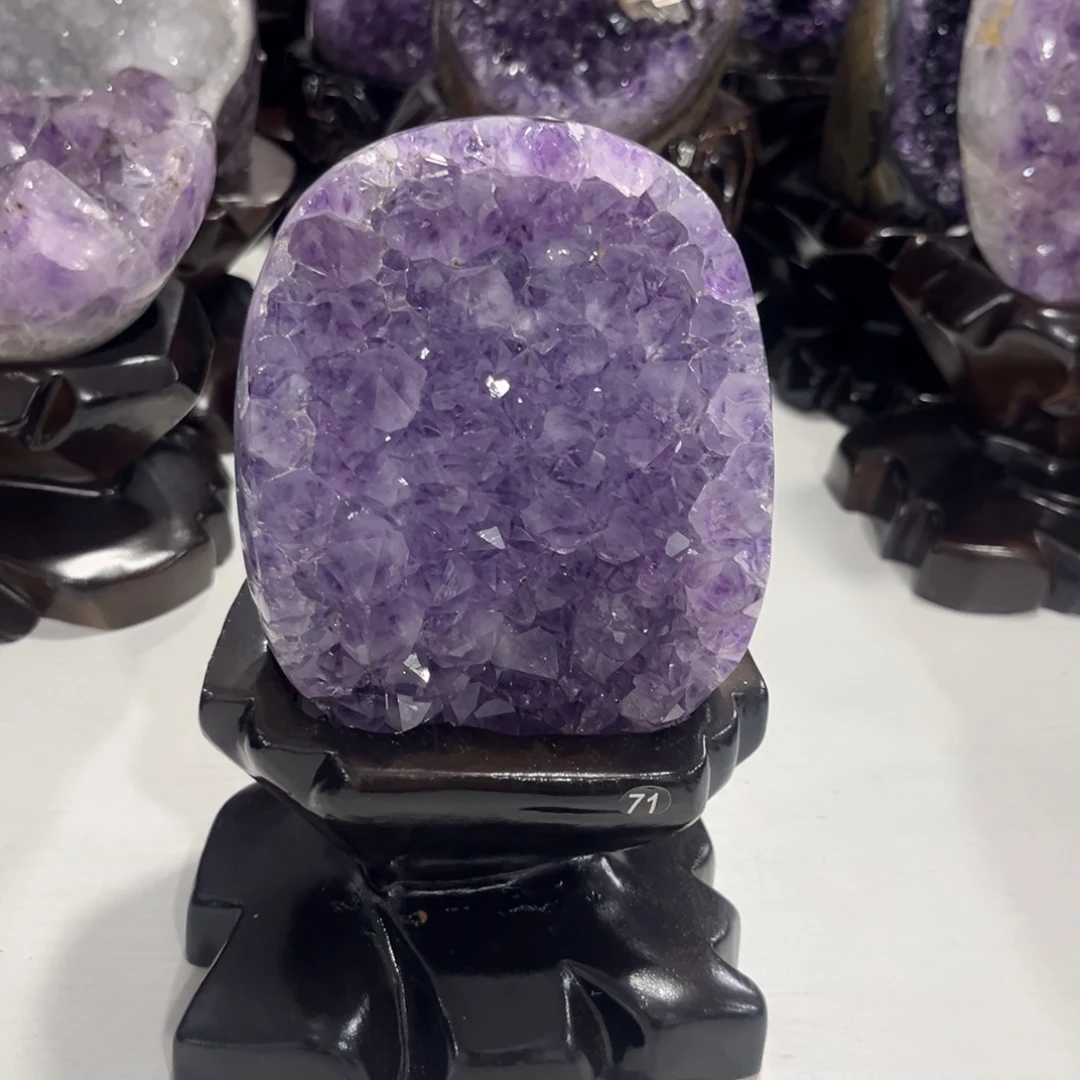 紫晶未镶嵌摆件水晶