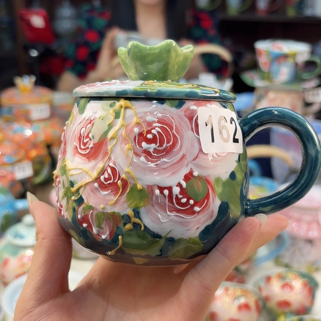 景德镇手绘高温釉下彩陶瓷茶具