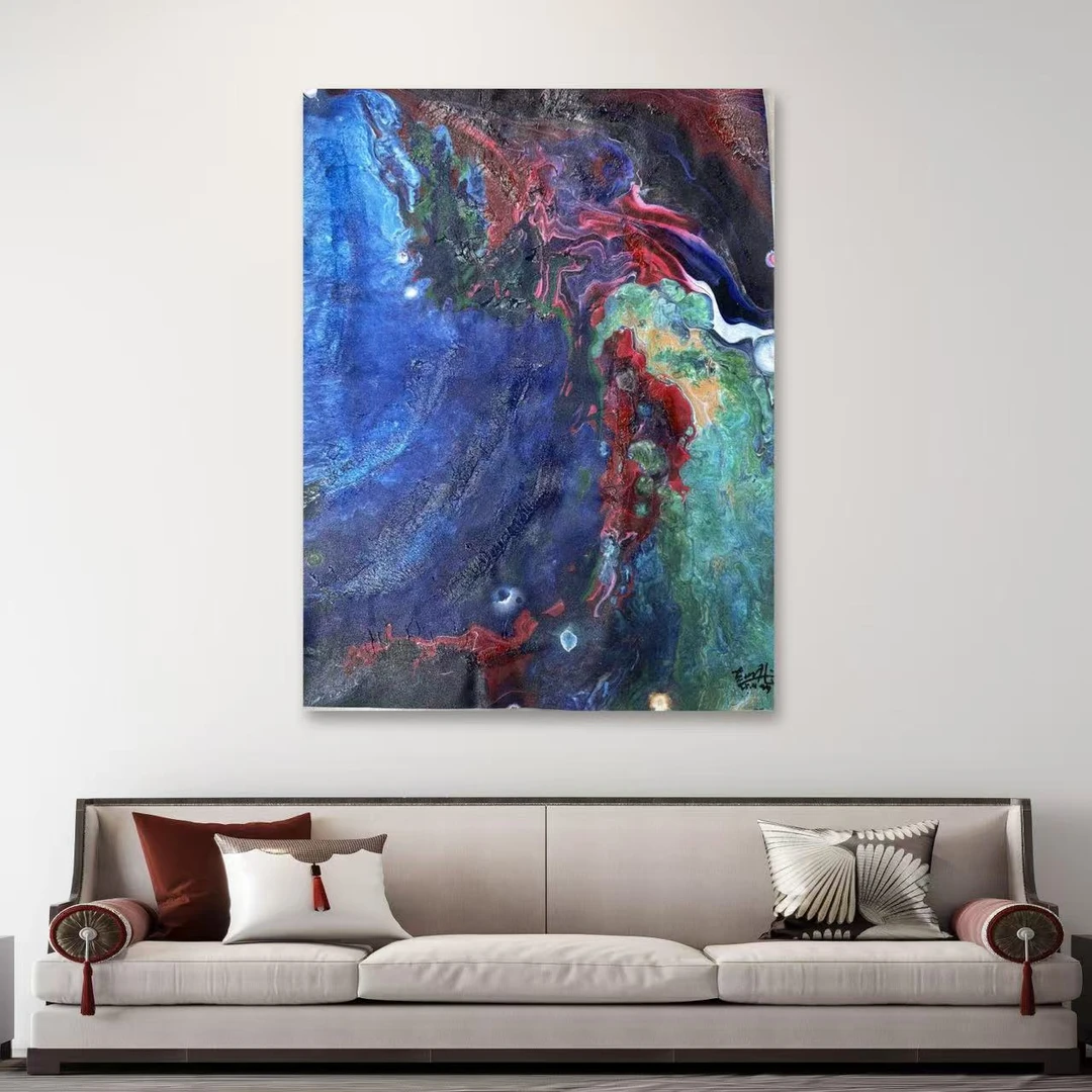 赵燮-手绘油画-抽象-客厅办公室挂画12