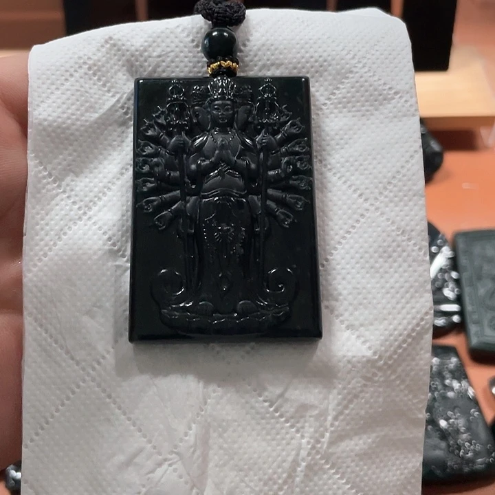 翡翠未镶嵌颈饰天然翡翠A货  千手