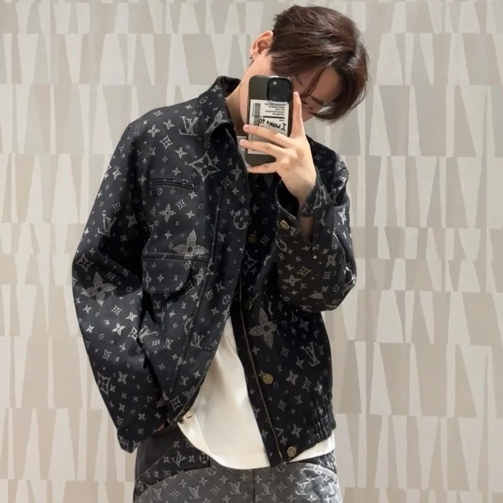 99新 LouisVuitton/路易威登 6886/满天星爆裂花Logo满印夹克