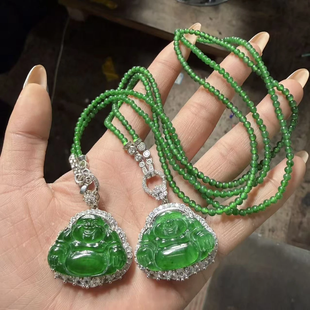 【玉经纶】180260/Q59-天然A货翡翠吊坠-多样性发其一