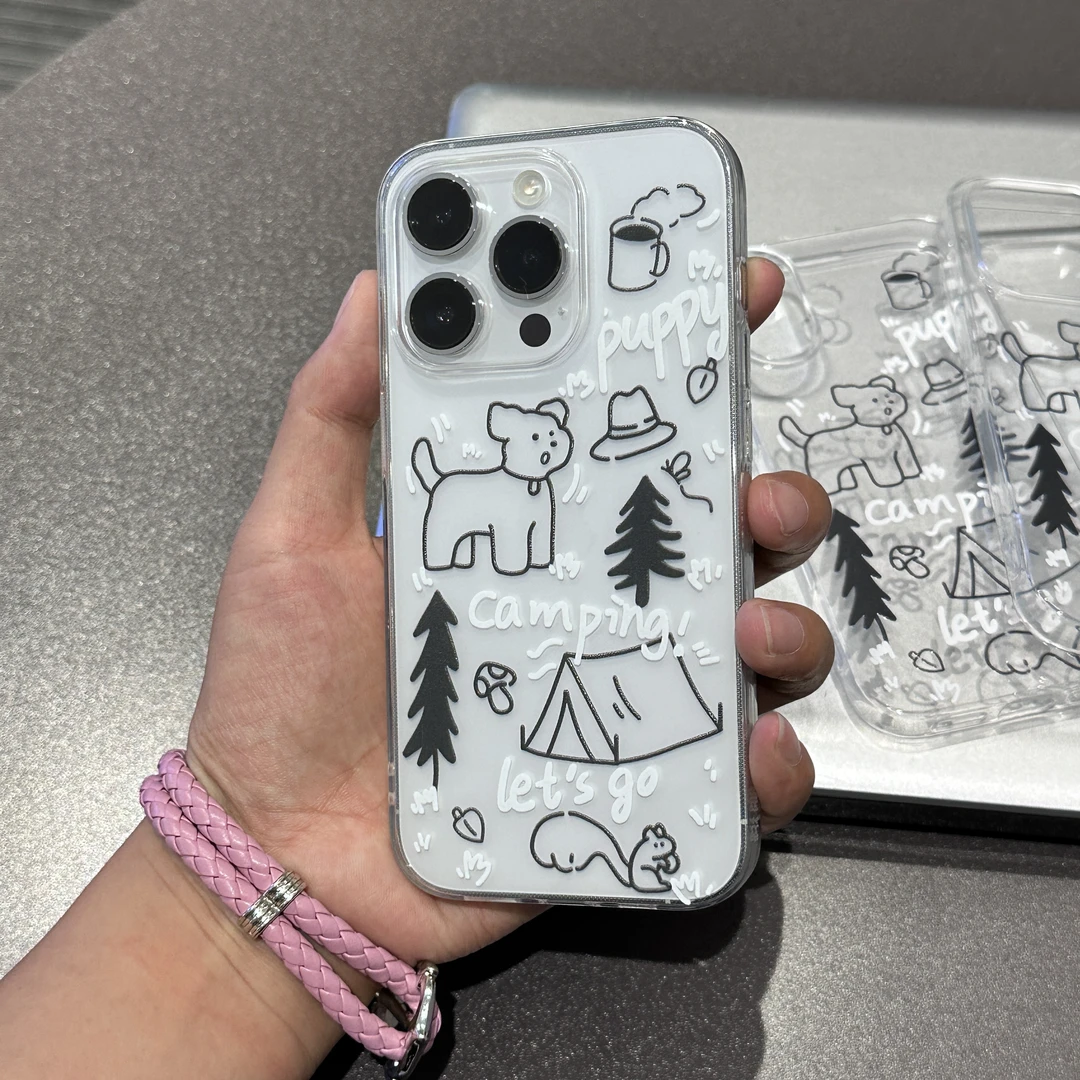 冬日露营小狗适用苹果小米oppovivo华为p70iPhone12/13/14/15