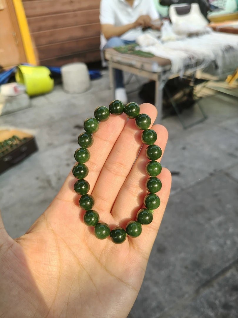 和田玉碧玉卡 10 手串