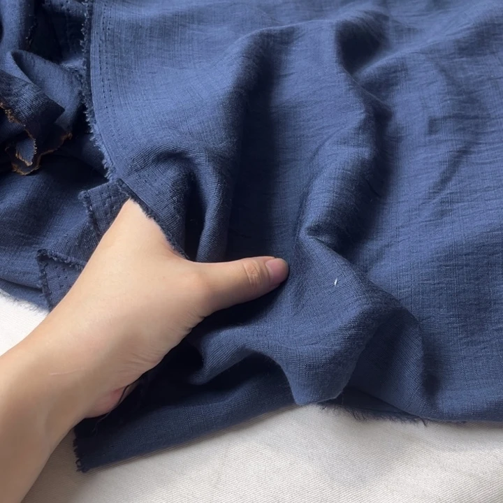 棉混纺藏蓝色2米。