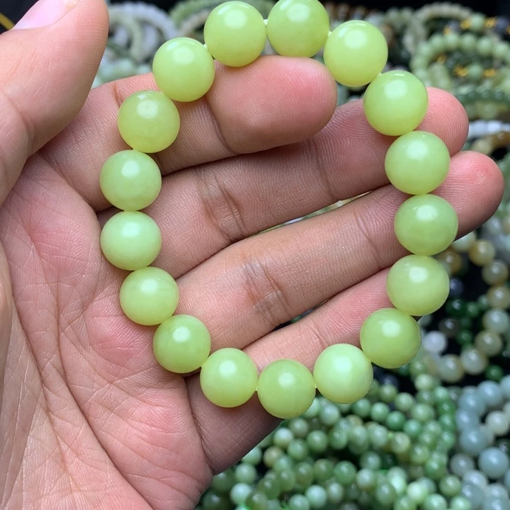 和田玉未镶嵌手串新疆和田玉 若羌黄口