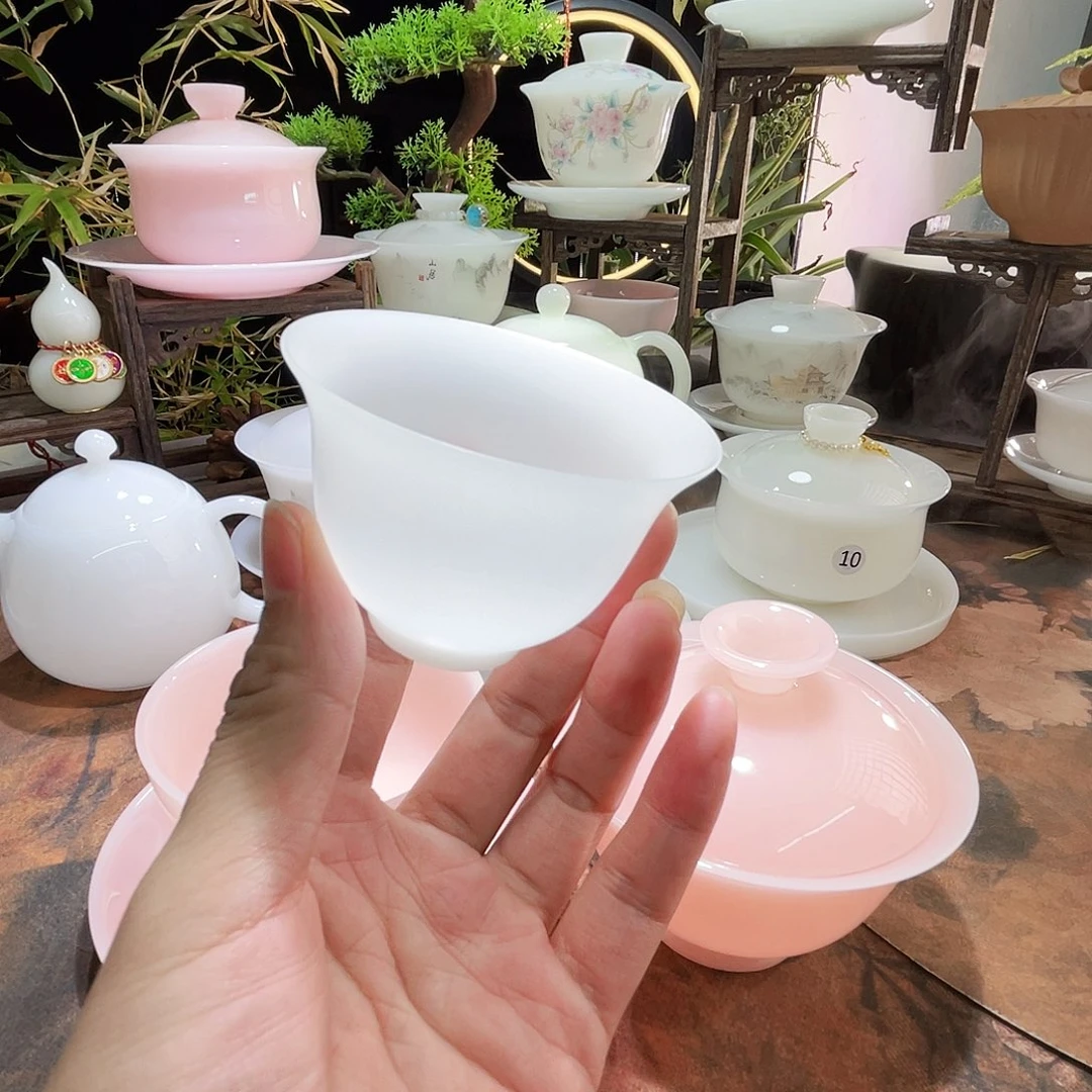 冰晶璞玉素烧薄胎反口杯50ml