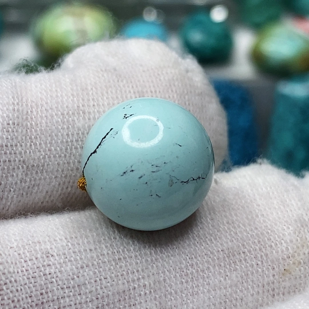 绿松石未镶嵌天然原矿 带武汉地大证书