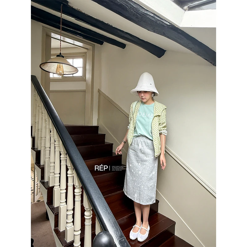 REP-COEMES设计师品牌灰色破洞做旧感长裙 25MAY PACKAGE 买手店