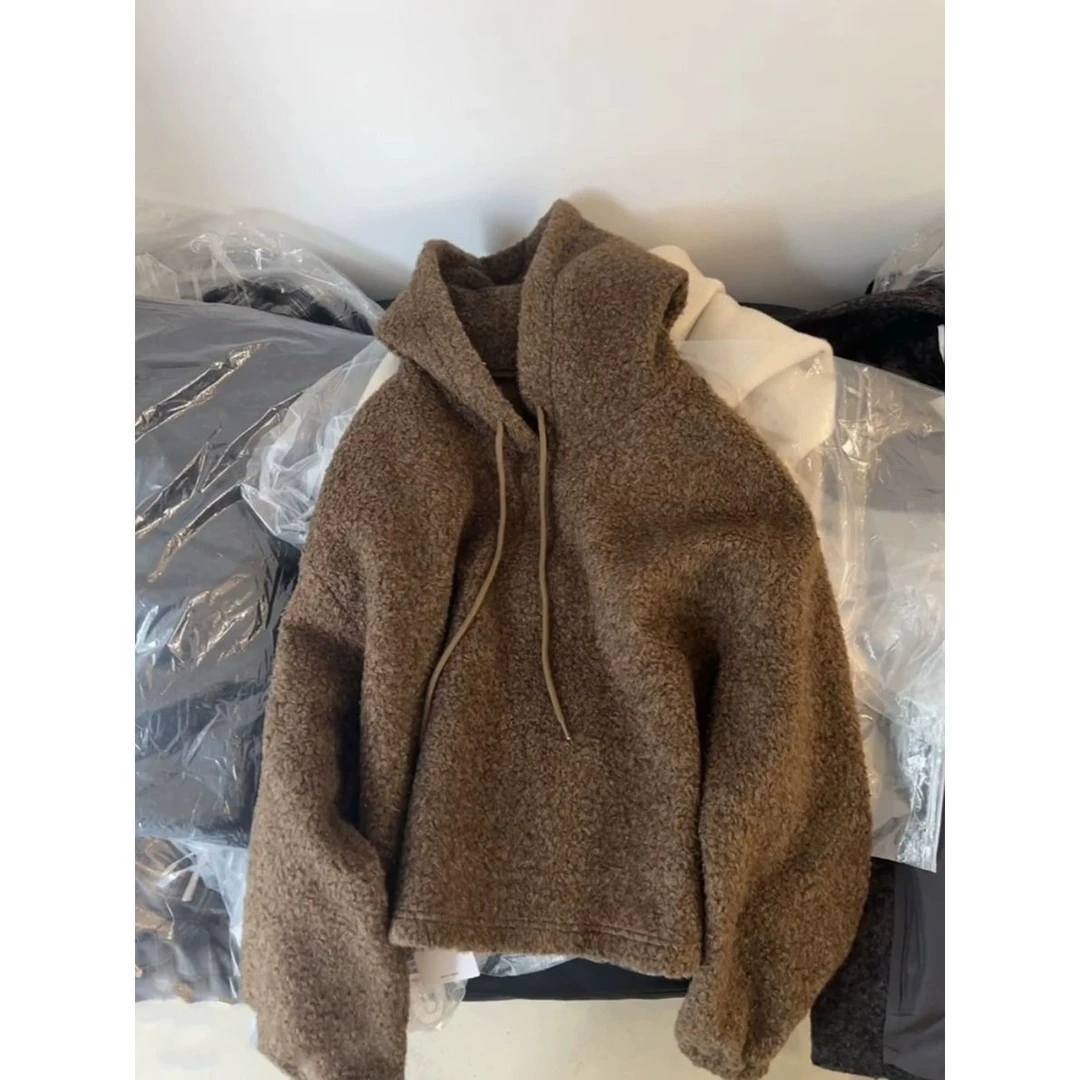 简直好看到炸！自留多巴胺连帽卫衣秋冬冷淡系好看套头厚实外套ins