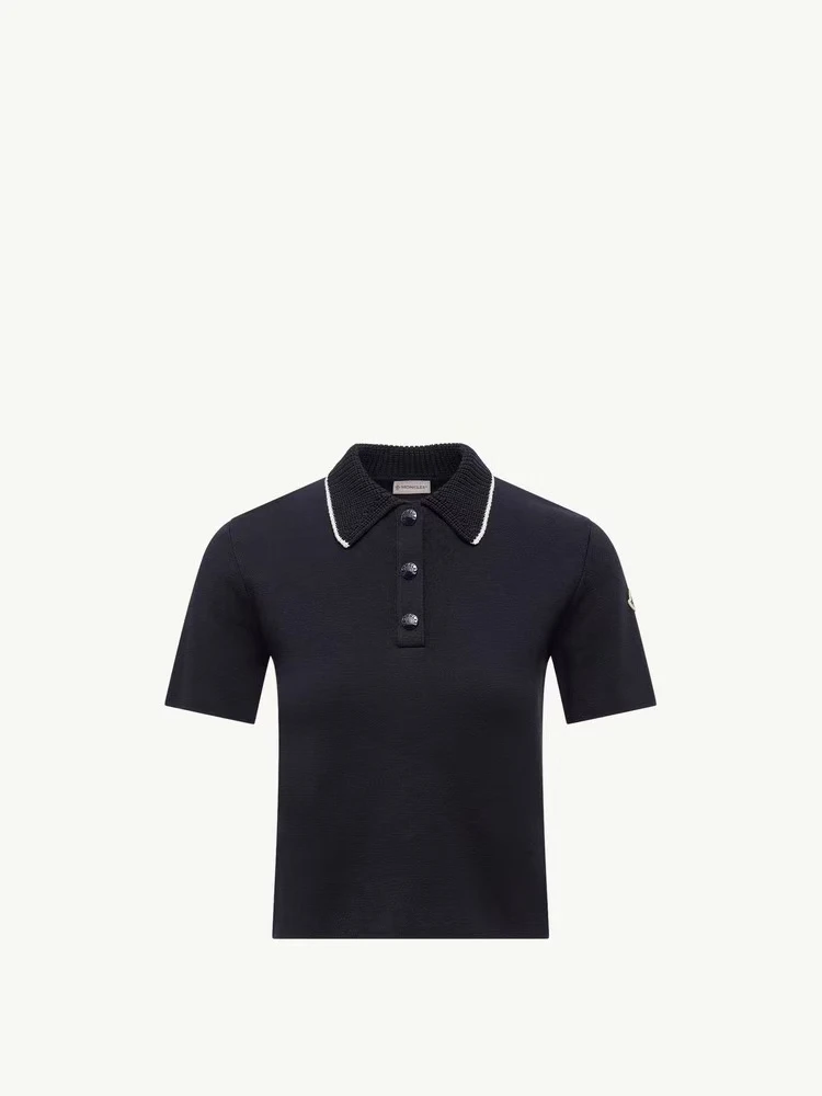 未使用 MONCLER 盟可睐 25季女士新款针织polo 全棉材质