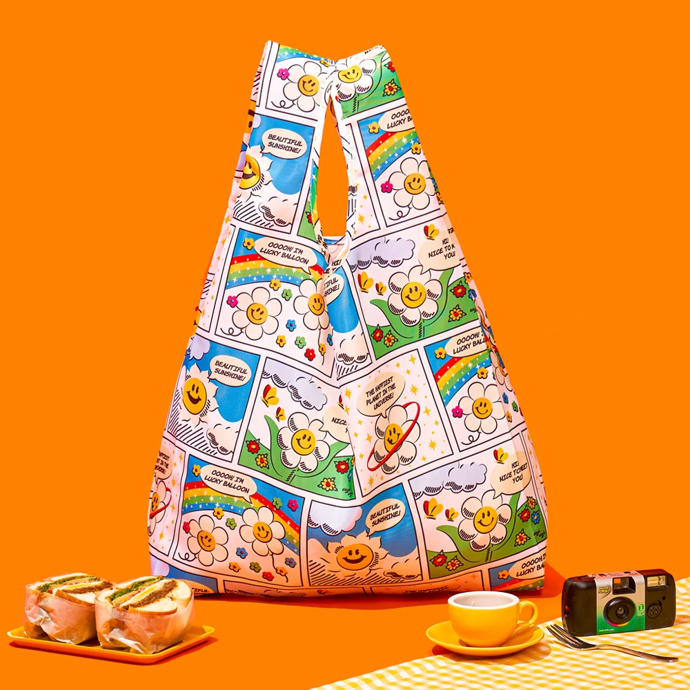 手提环保购物袋大容量便携式折叠包超市买菜打包袋创意礼品