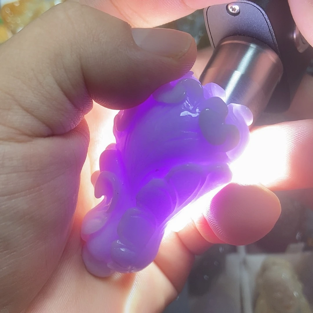 翡翠未镶嵌颈饰帝王紫翡翠百财