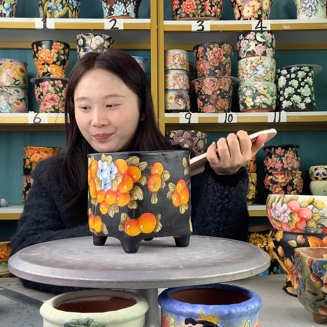 陶景德镇手工花盆325