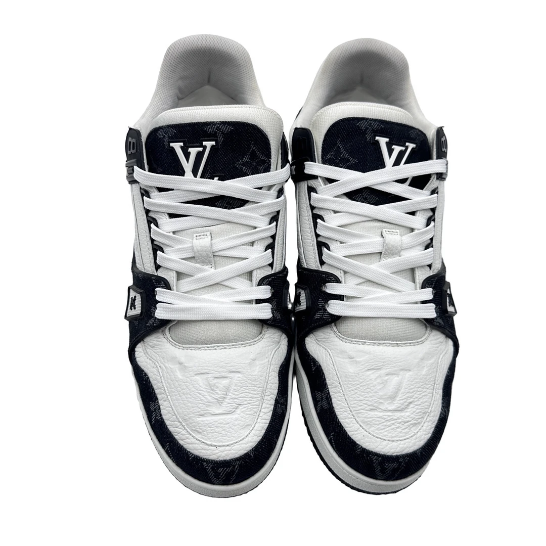 95新 LouisVuitton/路易威登 Trainer黑白牛仔二手