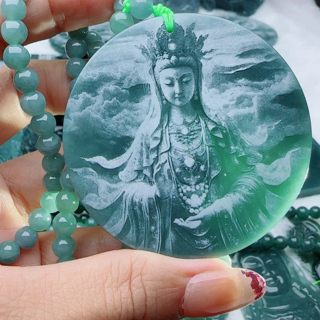 颈饰未镶嵌翡翠多样性发货天然的A货翡翠