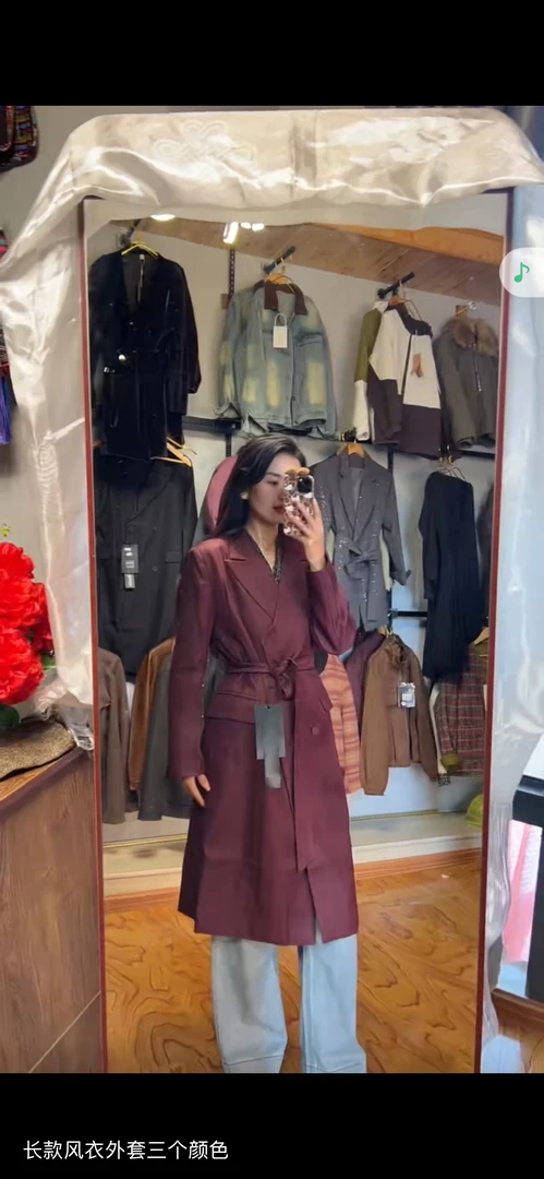 西装款风衣外套爆款