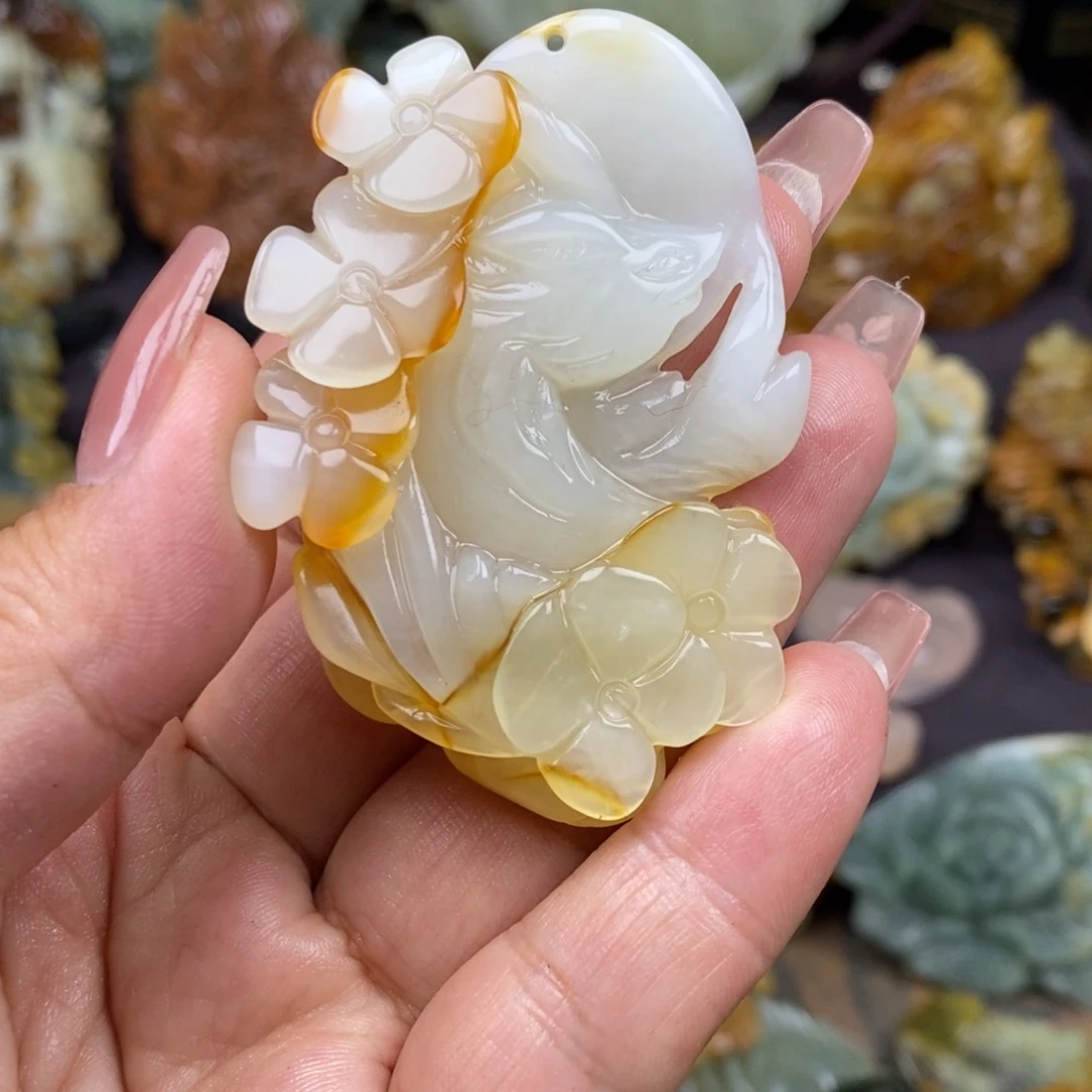 蛇纹石玉未镶嵌吊坠(不含链)