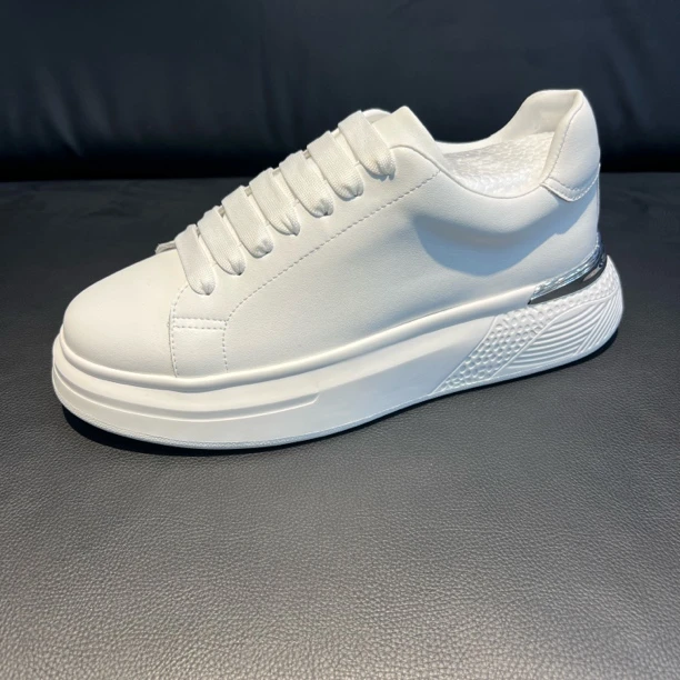 百搭男士小白鞋白色透气休闲风时尚休闲鞋厚底潮流增高春秋四季款