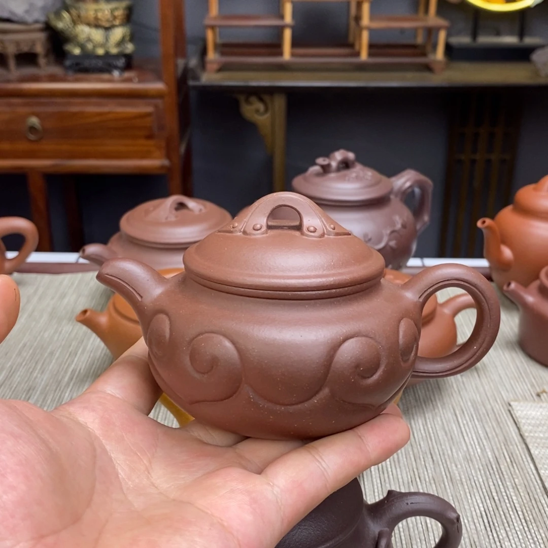 参***七茶壶底槽青容量220毫升