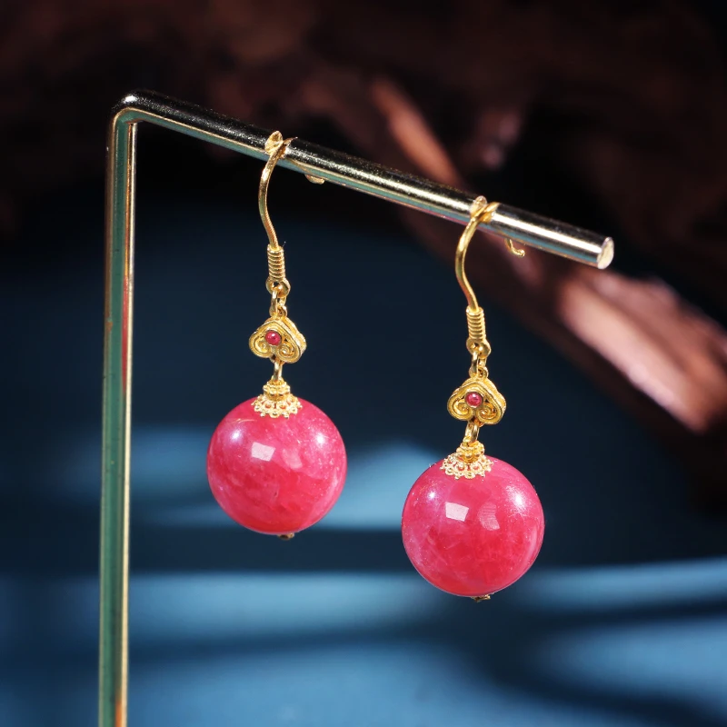 18k巴西红蔷薇耳钩-多样性发其一