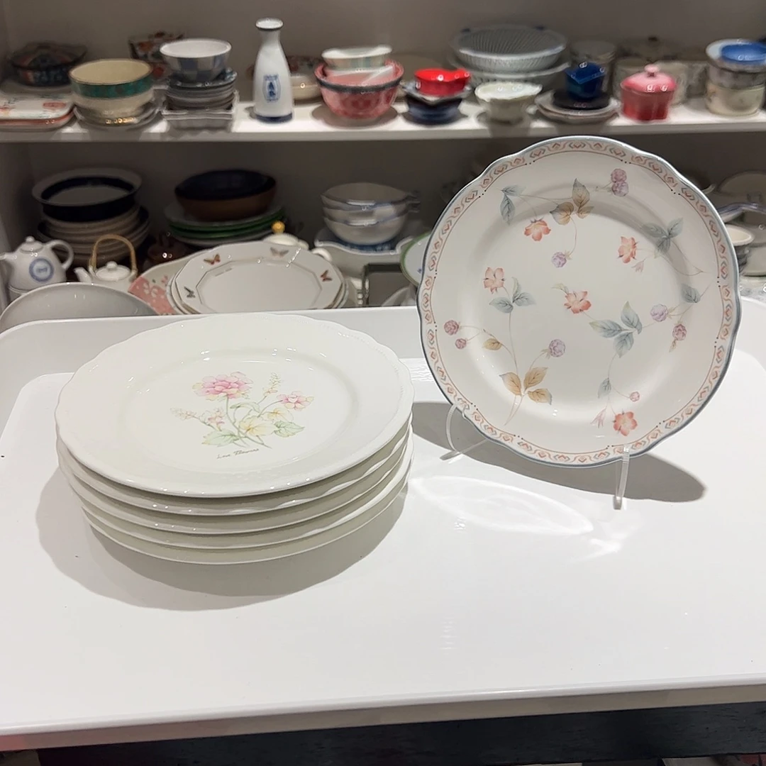 被***我陶各款花花盘子6个哈