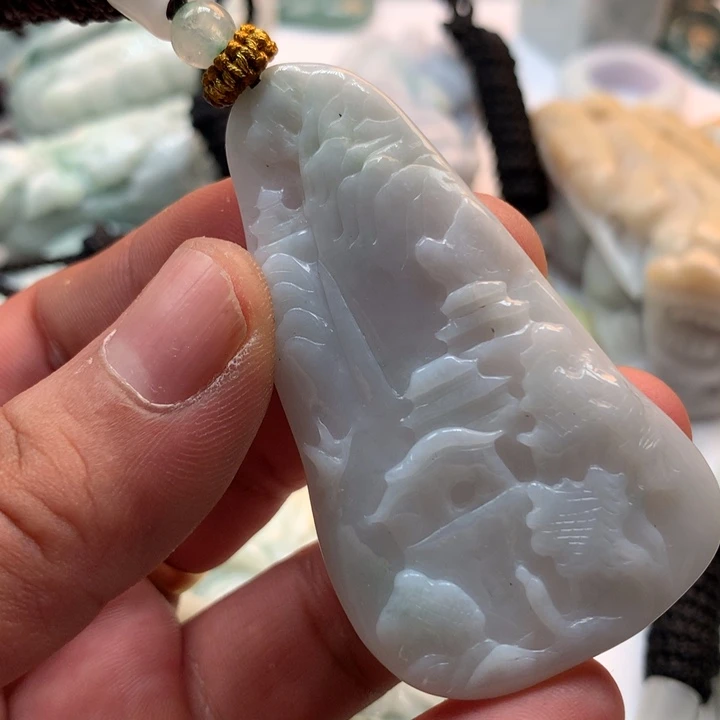 翡翠未镶嵌颈饰保真天然a货翡翠