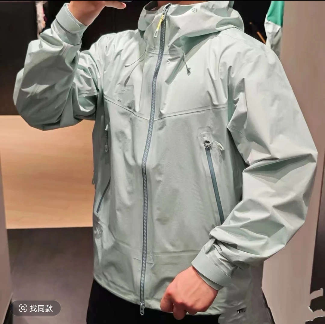 boge达户外登山防风防水透气连帽冲锋衣硬壳外套