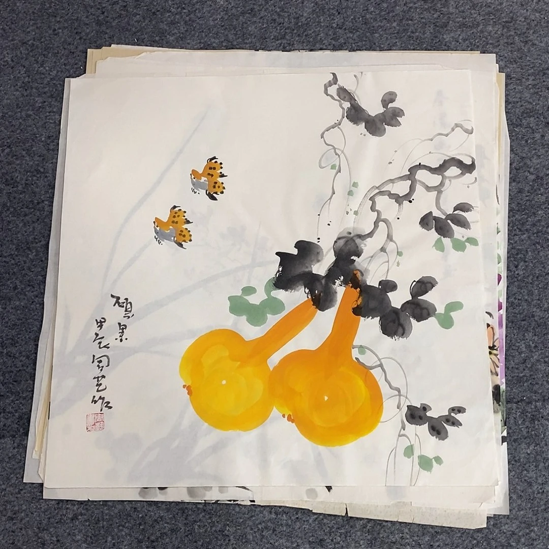 国画画画真的画画