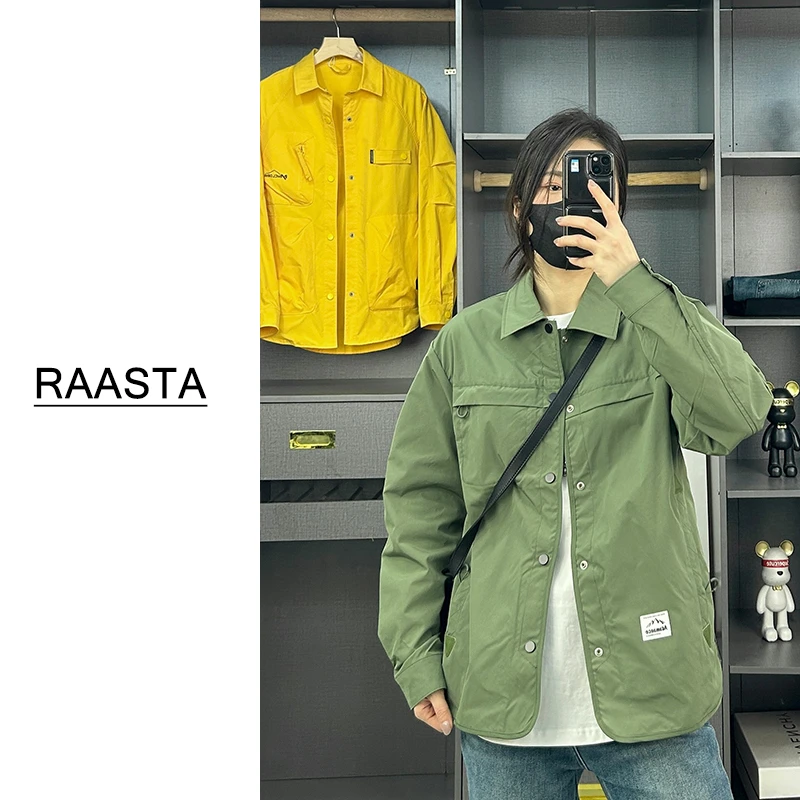 夹克男秋季帅气百搭刺绣衬衣2025新款春秋薄款长袖外套休闲潮