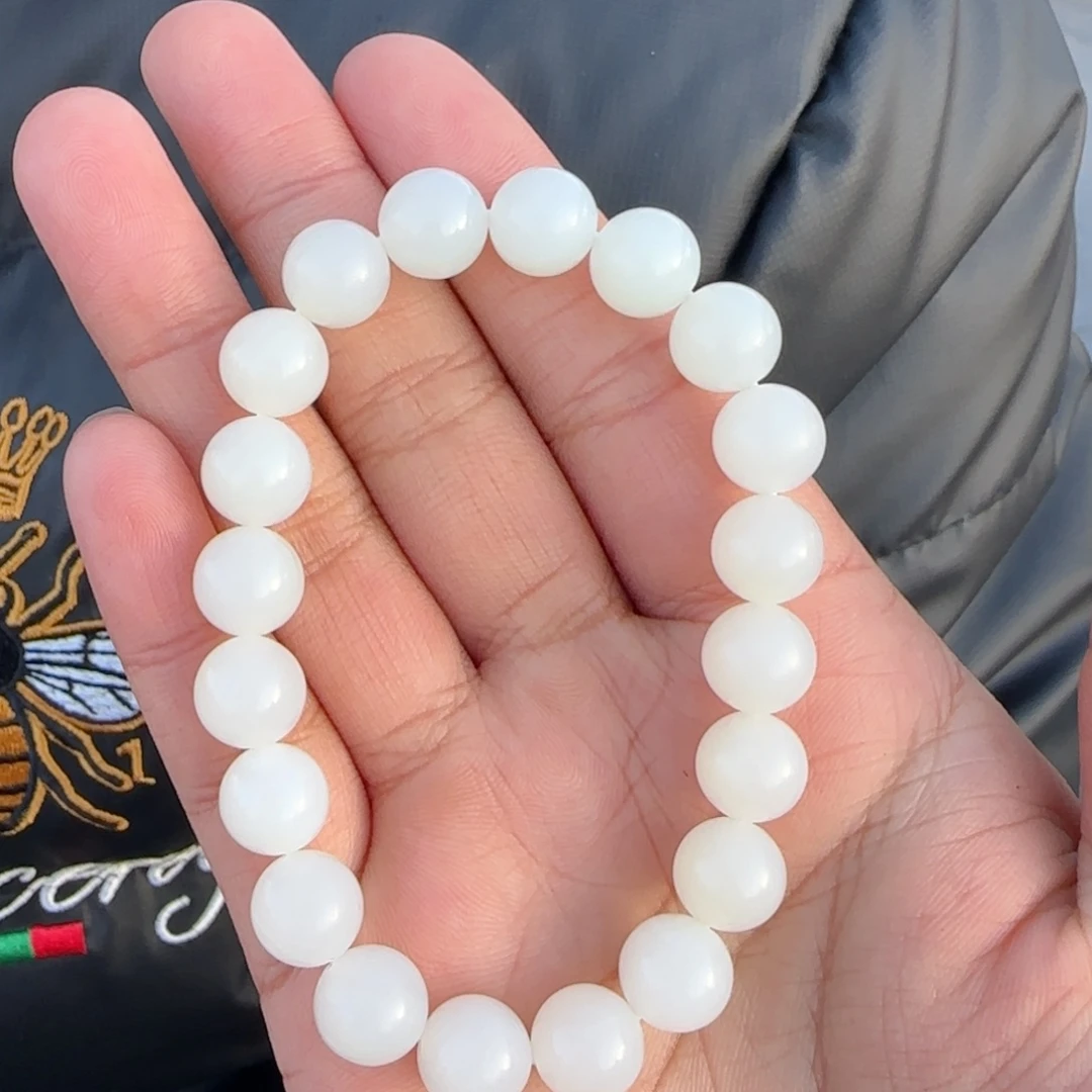 和田玉未镶嵌手串卡10