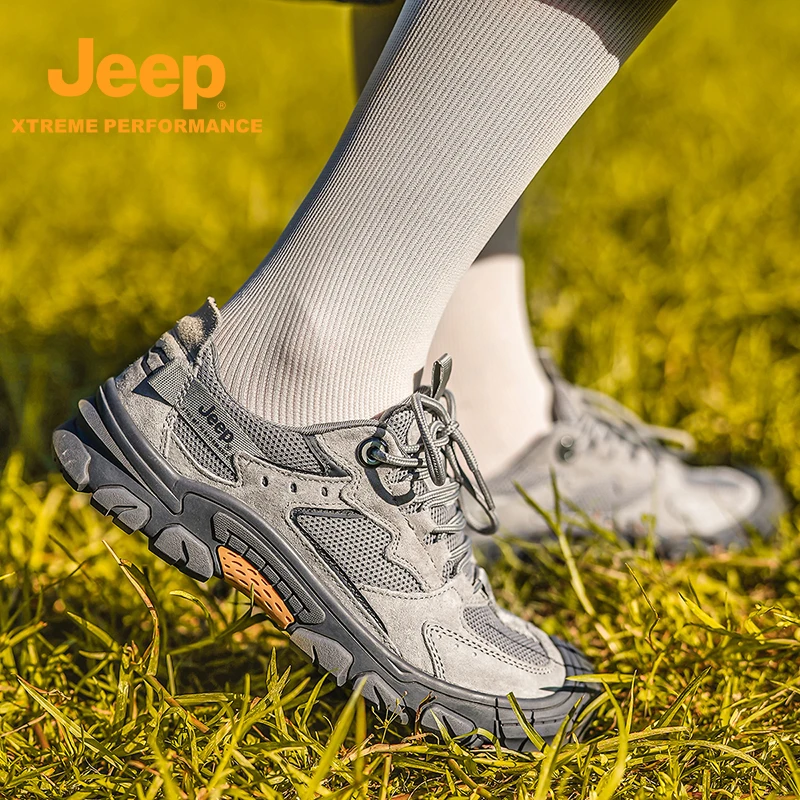 JEEP/吉普户外徒步鞋露营山系风舒适轻便男女款复古徒步鞋透气