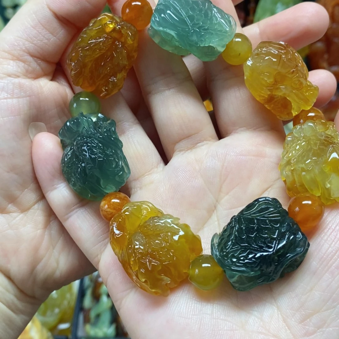 未镶嵌蛇纹石玉手链