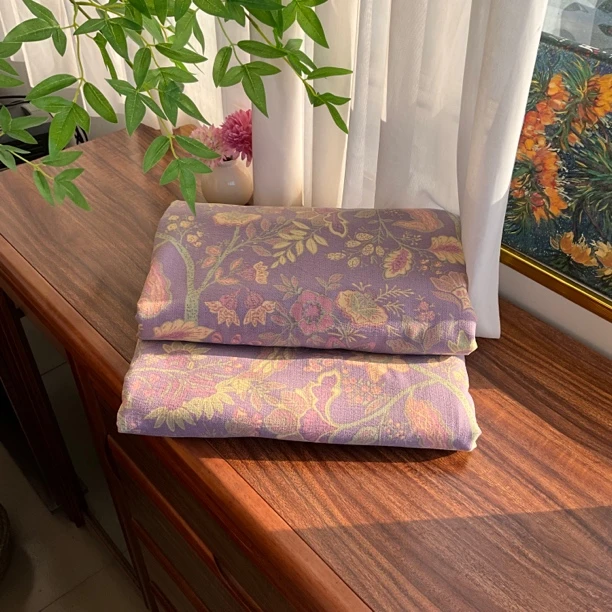 复古A类双层纱被套（花漾）尺寸2米×2.3米四季款有氧纱