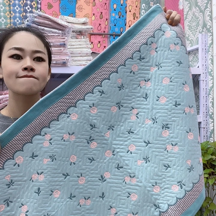 棉绿色小碎花纯棉